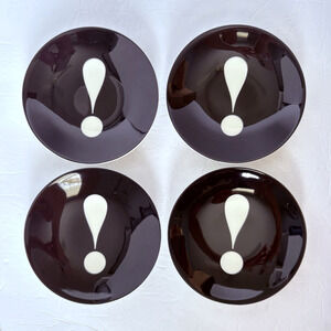Set of 4 Lenox Kate Spade Say The Word Exclamation Appetizer Tidbit Plates 6"